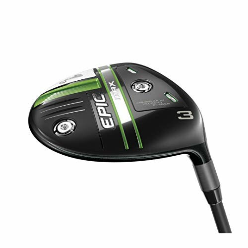 Epic Flash golf club head with green accents.