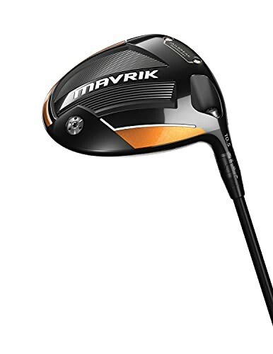 Mavrik golf club head with black and orange design